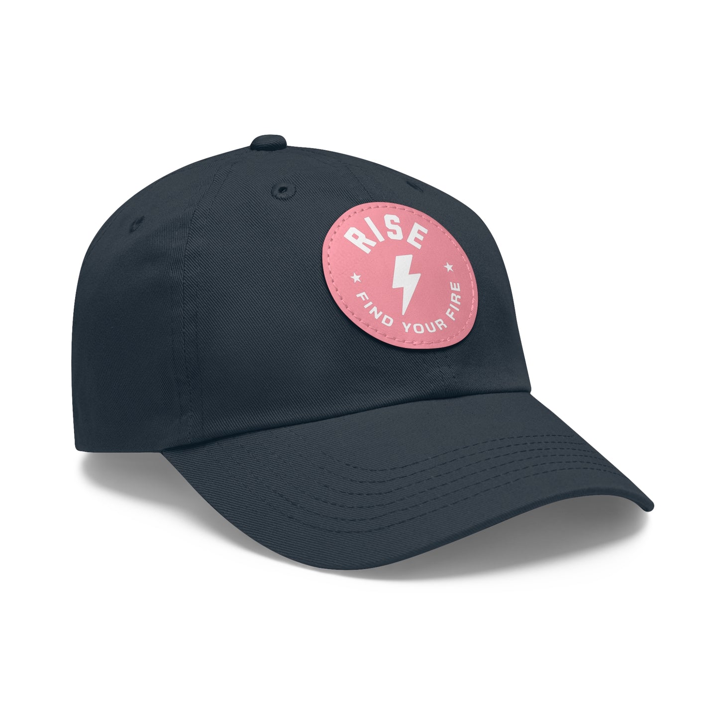 Motivational Dad Hat with Leather Patch, Custom Baseball Cap, Stylish Sun Hat