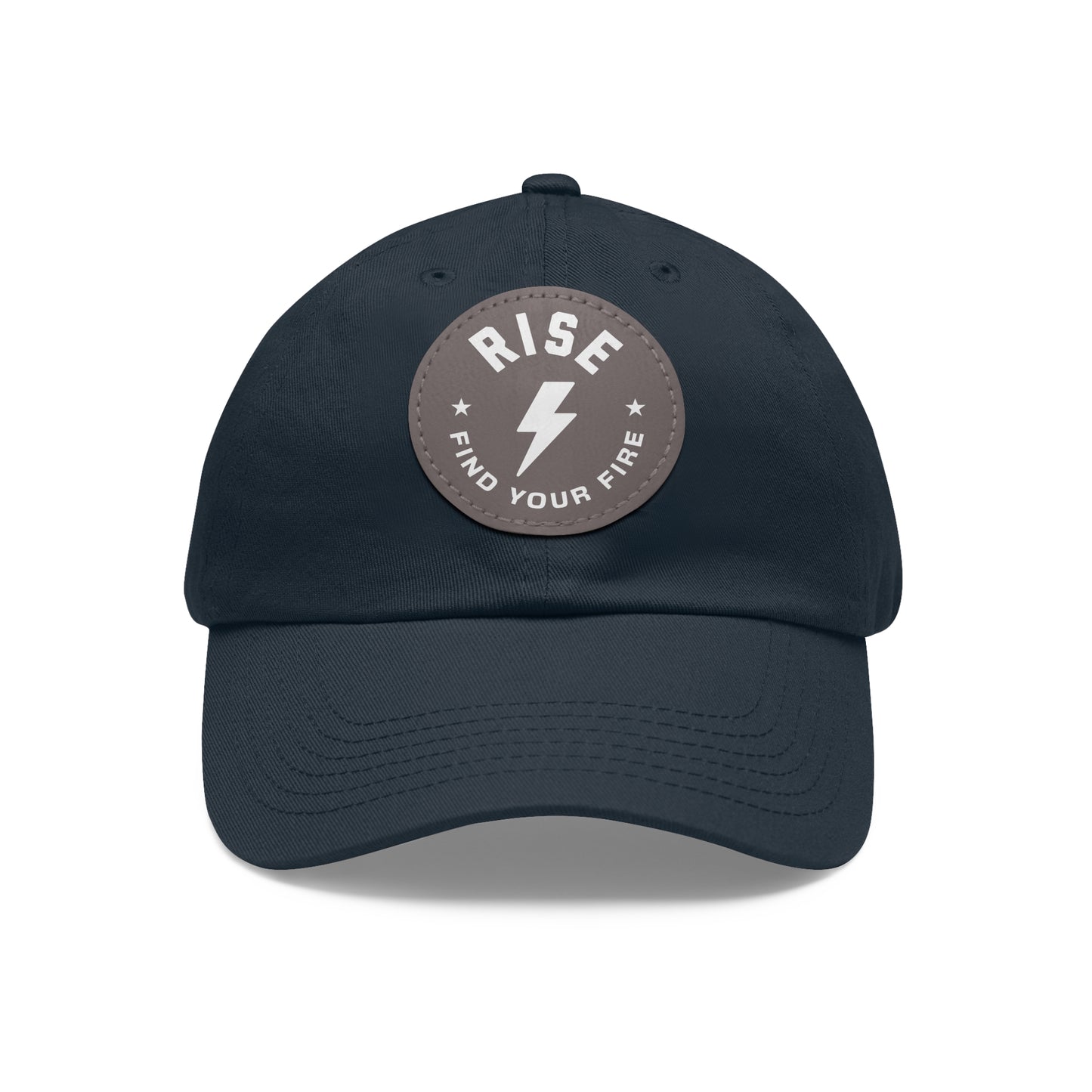 Motivational Dad Hat with Leather Patch, Custom Baseball Cap, Stylish Sun Hat