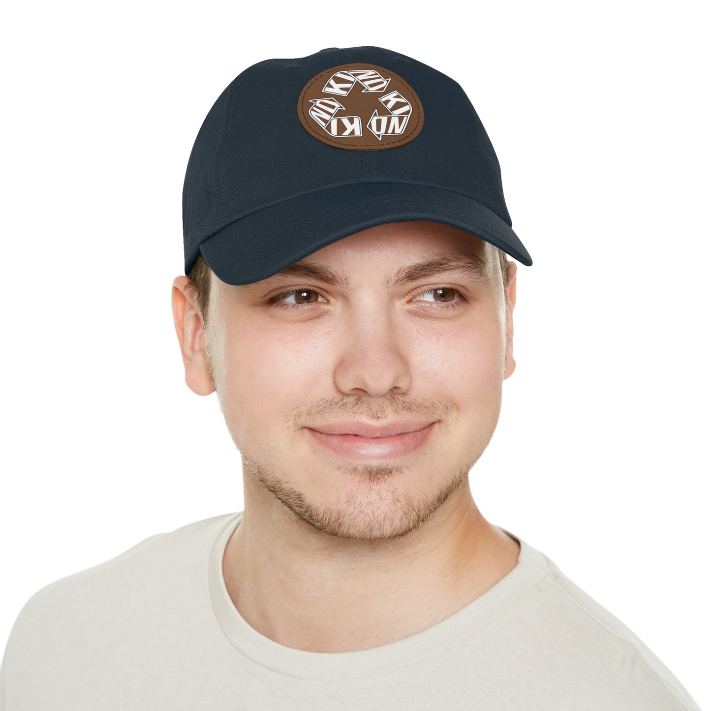 KIND Dad Hat with Leather Patch, Motivational Baseball Cap, Stylish Sun Hat