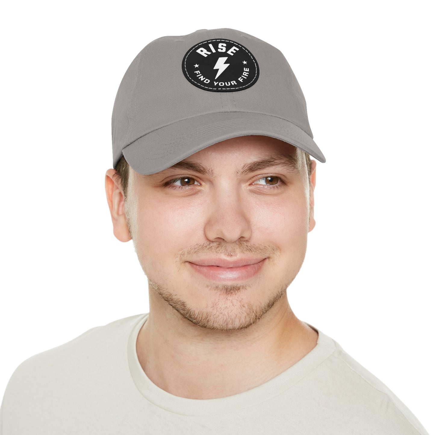 Motivational Dad Hat with Leather Patch, Custom Baseball Cap, Stylish Sun Hat