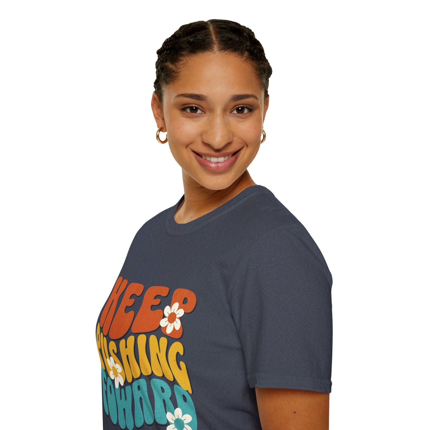 Keep Pushing Forward T-Shirt, Motivational Tee, Unisex Graphic Shirt, Inspirational Gift, Casual Wear, Summer Fashion