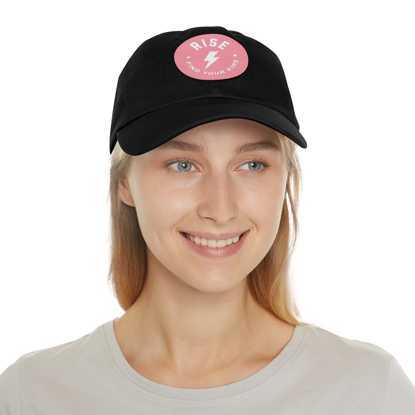 Motivational Dad Hat with Leather Patch, Custom Baseball Cap, Stylish Sun Hat