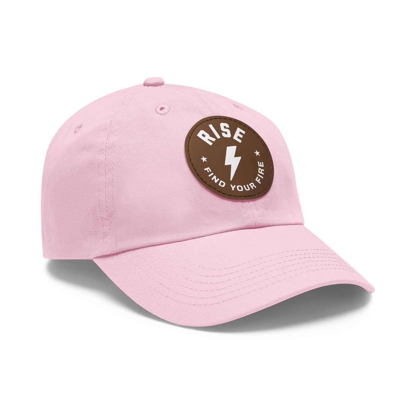 Motivational Dad Hat with Leather Patch, Custom Baseball Cap, Stylish Sun Hat