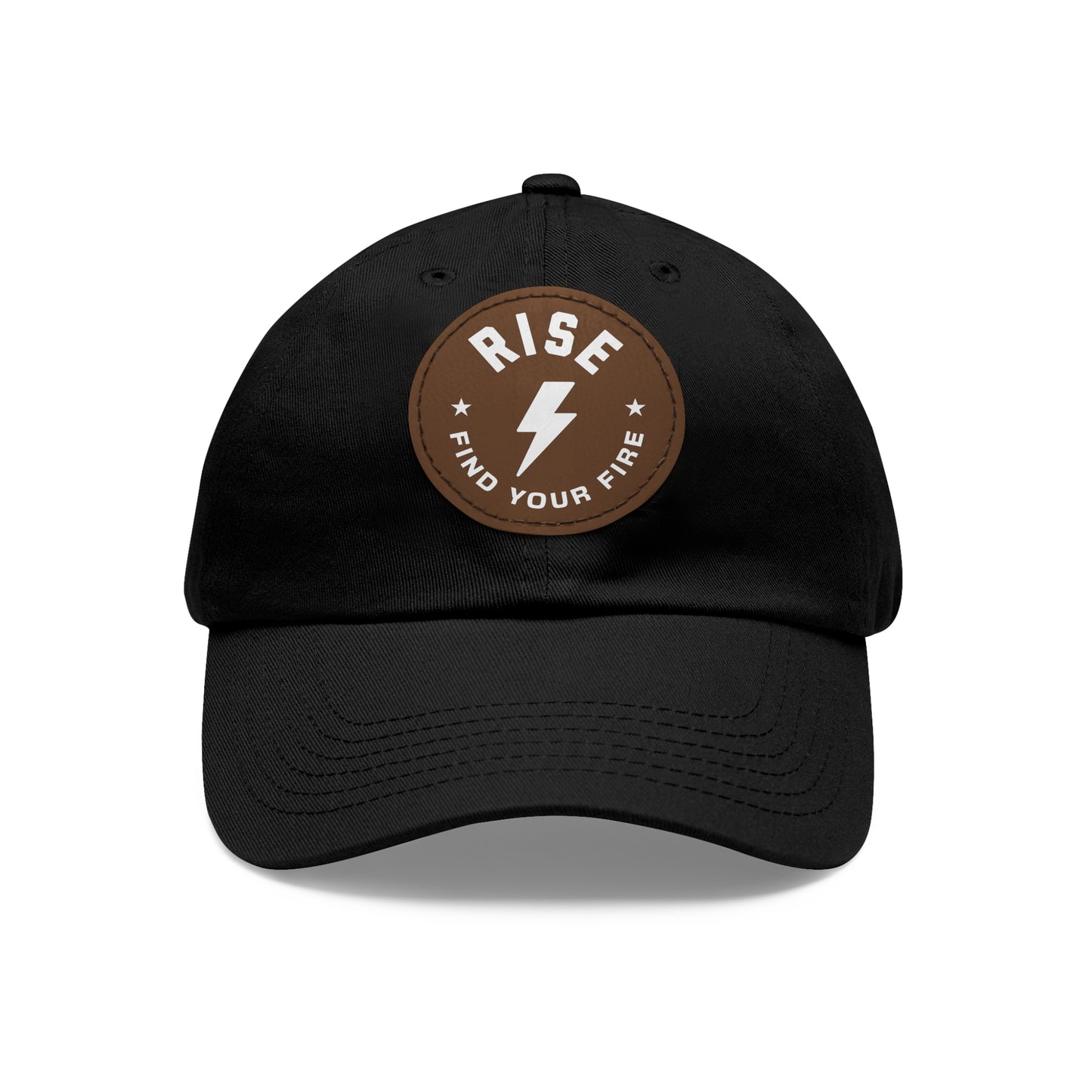 Motivational Dad Hat with Leather Patch, Custom Baseball Cap, Stylish Sun Hat