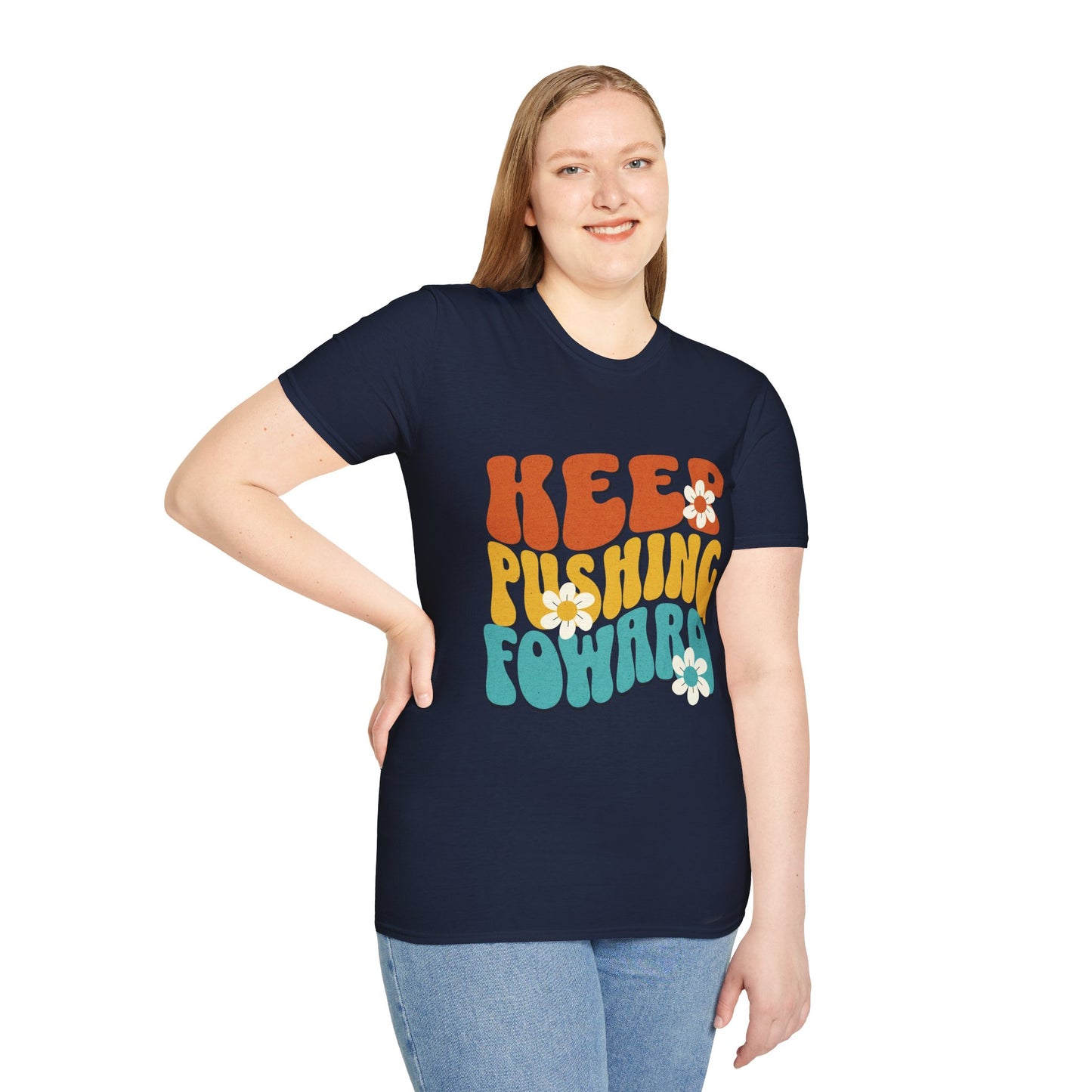Keep Pushing Forward T-Shirt, Motivational Tee, Unisex Graphic Shirt, Inspirational Gift, Casual Wear, Summer Fashion