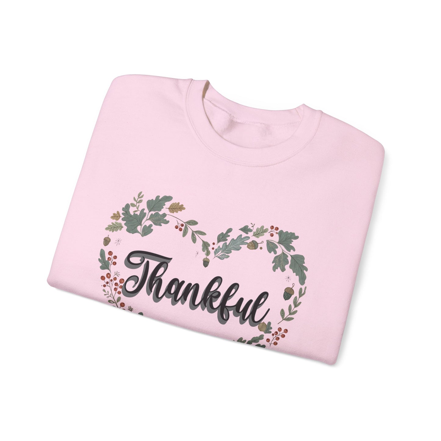 Thankful Heart Crewneck Sweatshirt, Cozy Sweatshirt, Fall Fashion, Thanksgiving Gift, Unisex Pullover, Floral Design