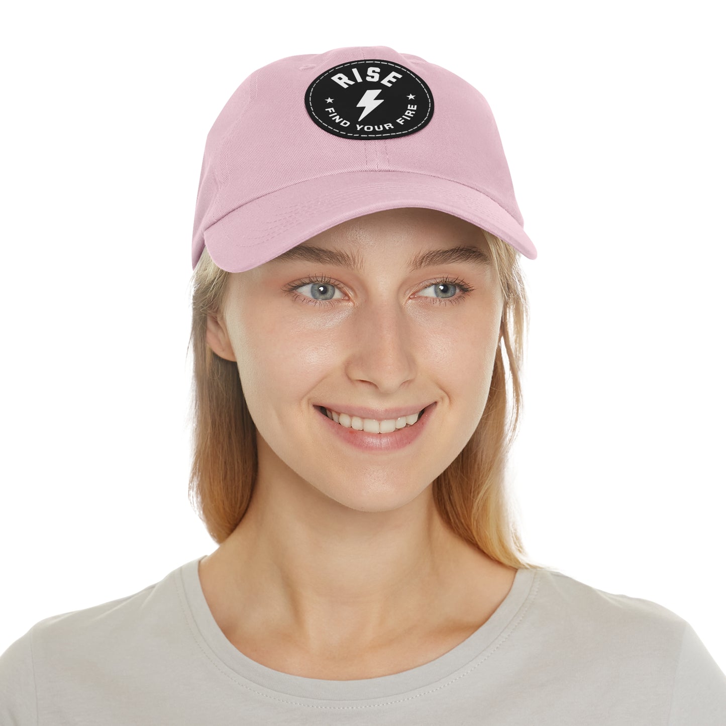 Motivational Dad Hat with Leather Patch, Custom Baseball Cap, Stylish Sun Hat