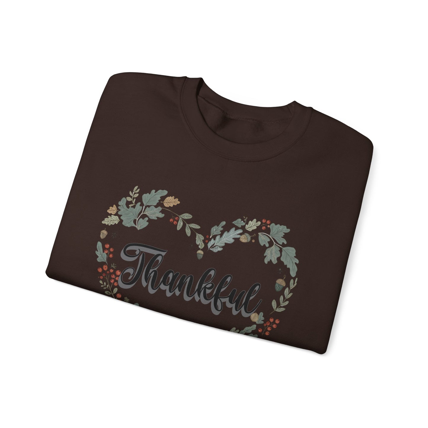 Thankful Heart Crewneck Sweatshirt, Cozy Sweatshirt, Fall Fashion, Thanksgiving Gift, Unisex Pullover, Floral Design