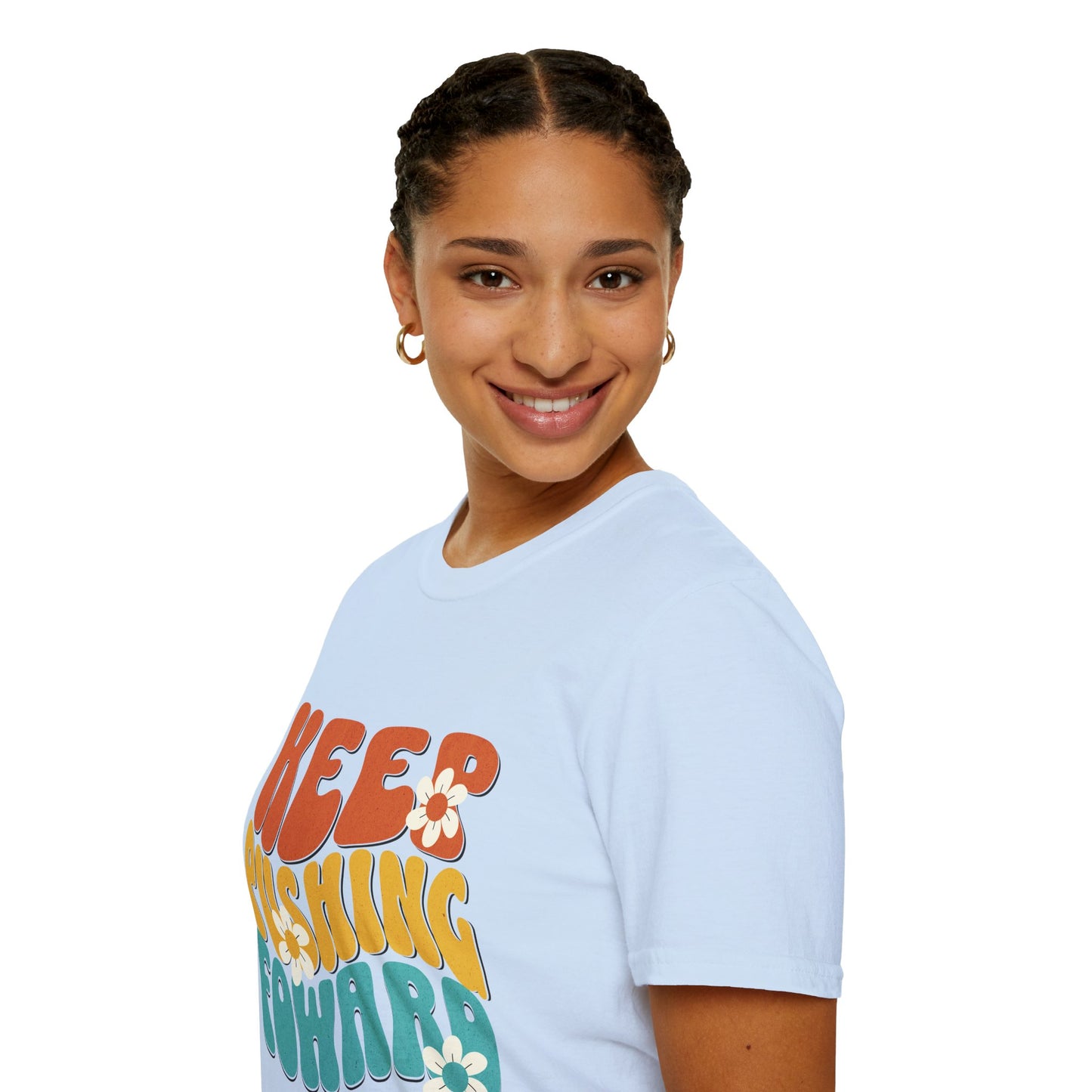 Keep Pushing Forward T-Shirt, Motivational Tee, Unisex Graphic Shirt, Inspirational Gift, Casual Wear, Summer Fashion