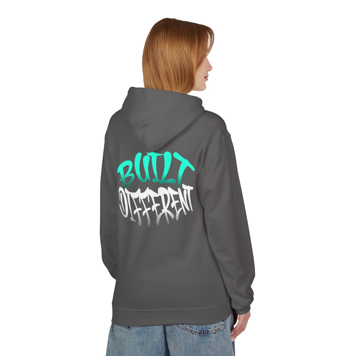 Built Different Hoodie - Unisex Midweight Softstyle Fleece Hoodie, Casual Wear, Gift for Him, Gift for Her, Streetwear, Everyday Comfort