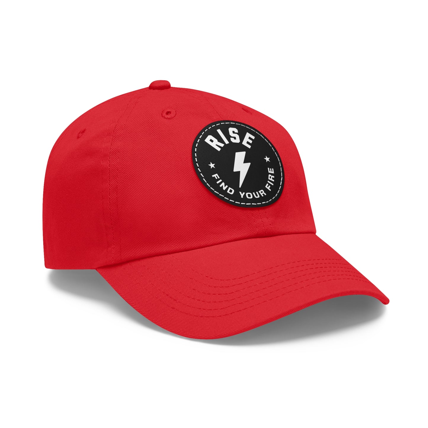 Motivational Dad Hat with Leather Patch, Custom Baseball Cap, Stylish Sun Hat