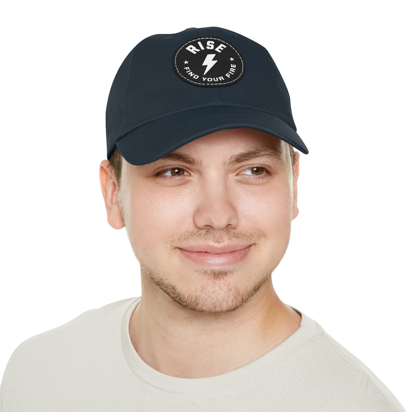 Motivational Dad Hat with Leather Patch, Custom Baseball Cap, Stylish Sun Hat