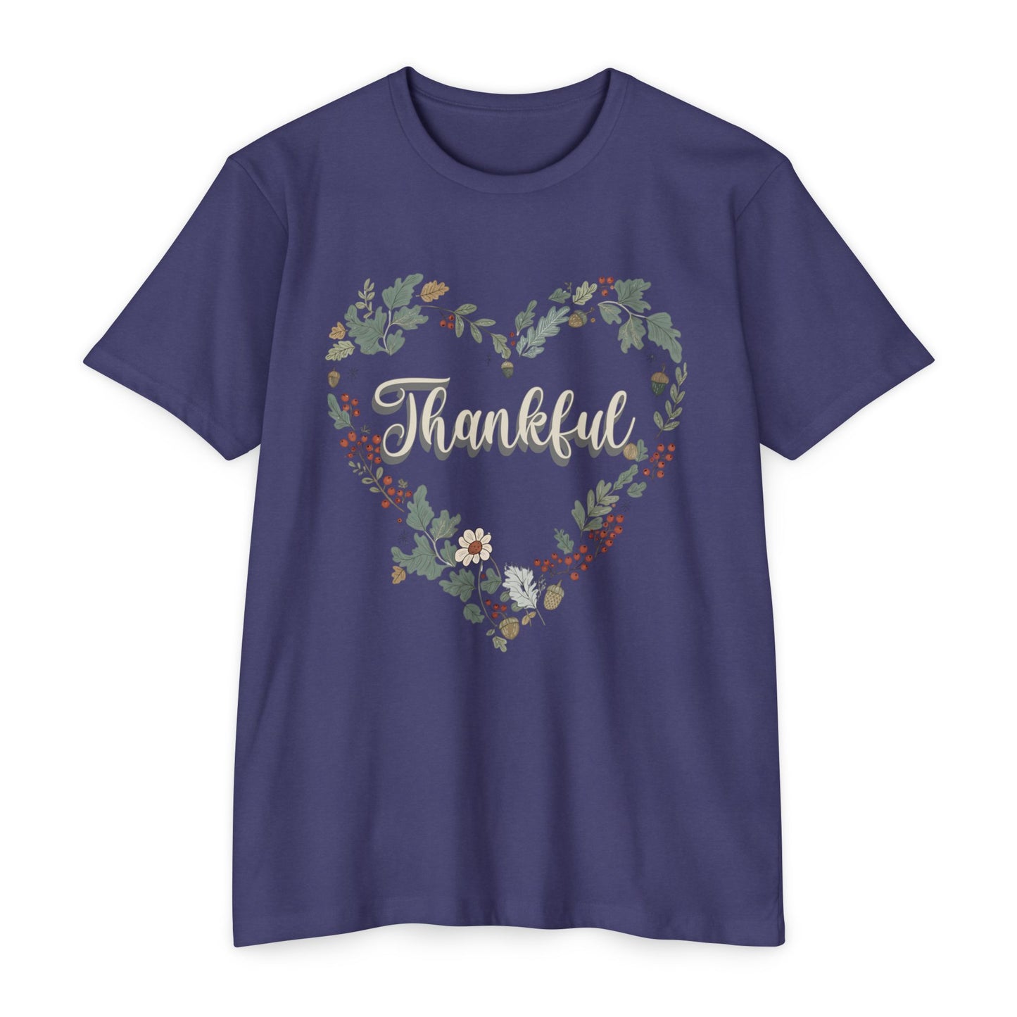 Thankful Floral Heart T-Shirt, Cute Gift for Mom, Mother's Day Tee, Cozy Casual Wear, Heartfelt Gift, woman Vintage Style Shirt