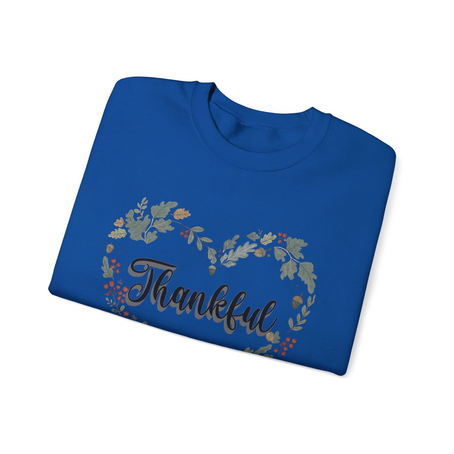 Thankful Heart Crewneck Sweatshirt, Cozy Sweatshirt, Fall Fashion, Thanksgiving Gift, Unisex Pullover, Floral Design