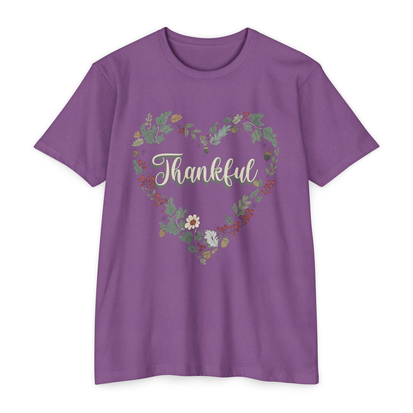 Thankful Floral Heart T-Shirt, Cute Gift for Mom, Mother's Day Tee, Cozy Casual Wear, Heartfelt Gift, woman Vintage Style Shirt