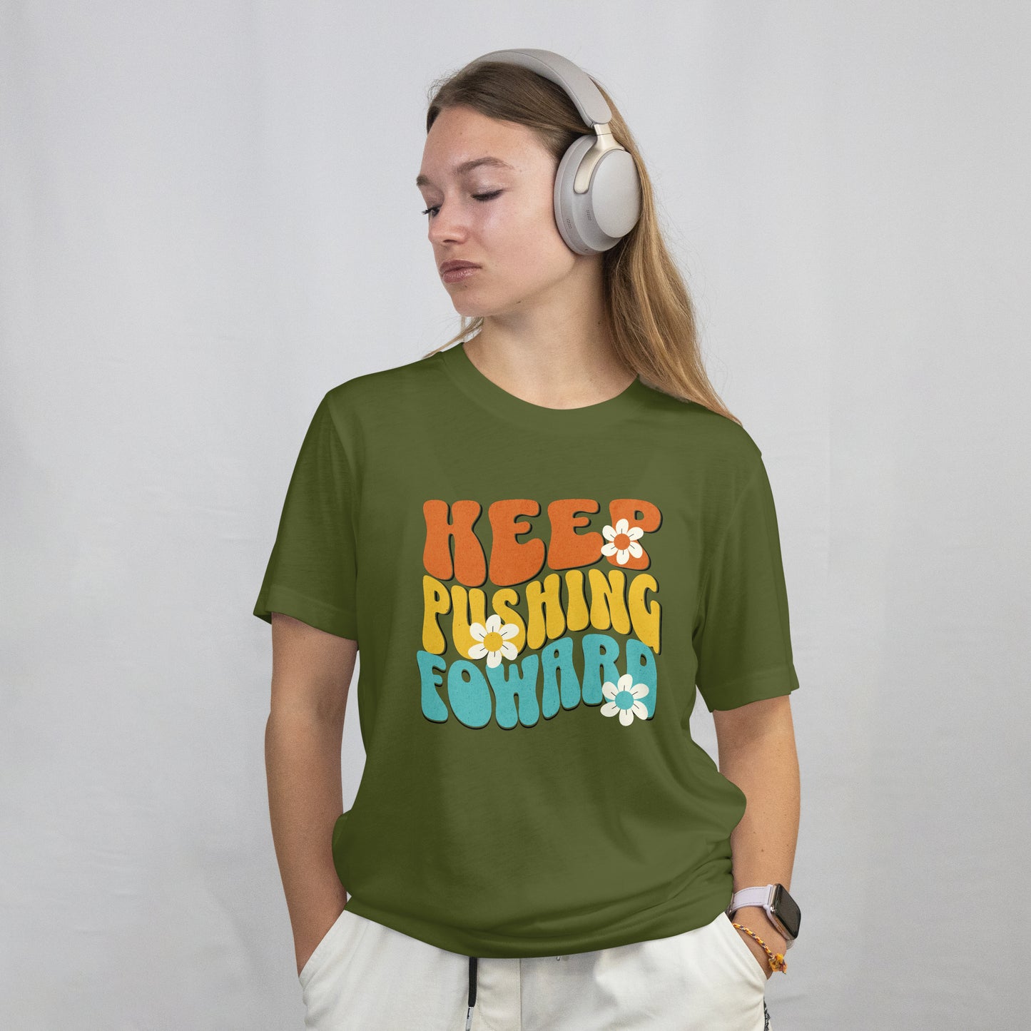 Keep Pushing Forward T-Shirt, Motivational Tee, Unisex Graphic Shirt, Inspirational Gift, Casual Wear, Summer Fashion