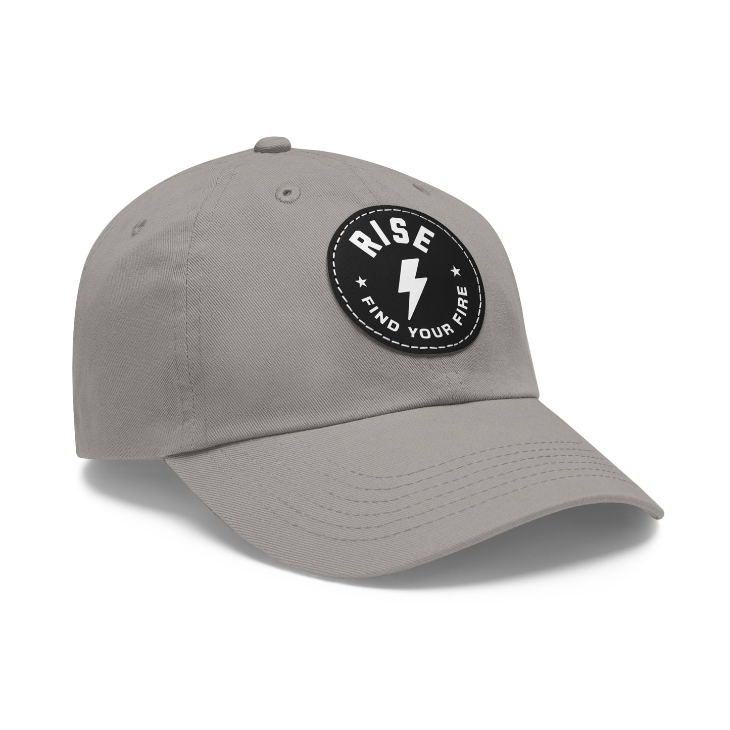 Motivational Dad Hat with Leather Patch, Custom Baseball Cap, Stylish Sun Hat