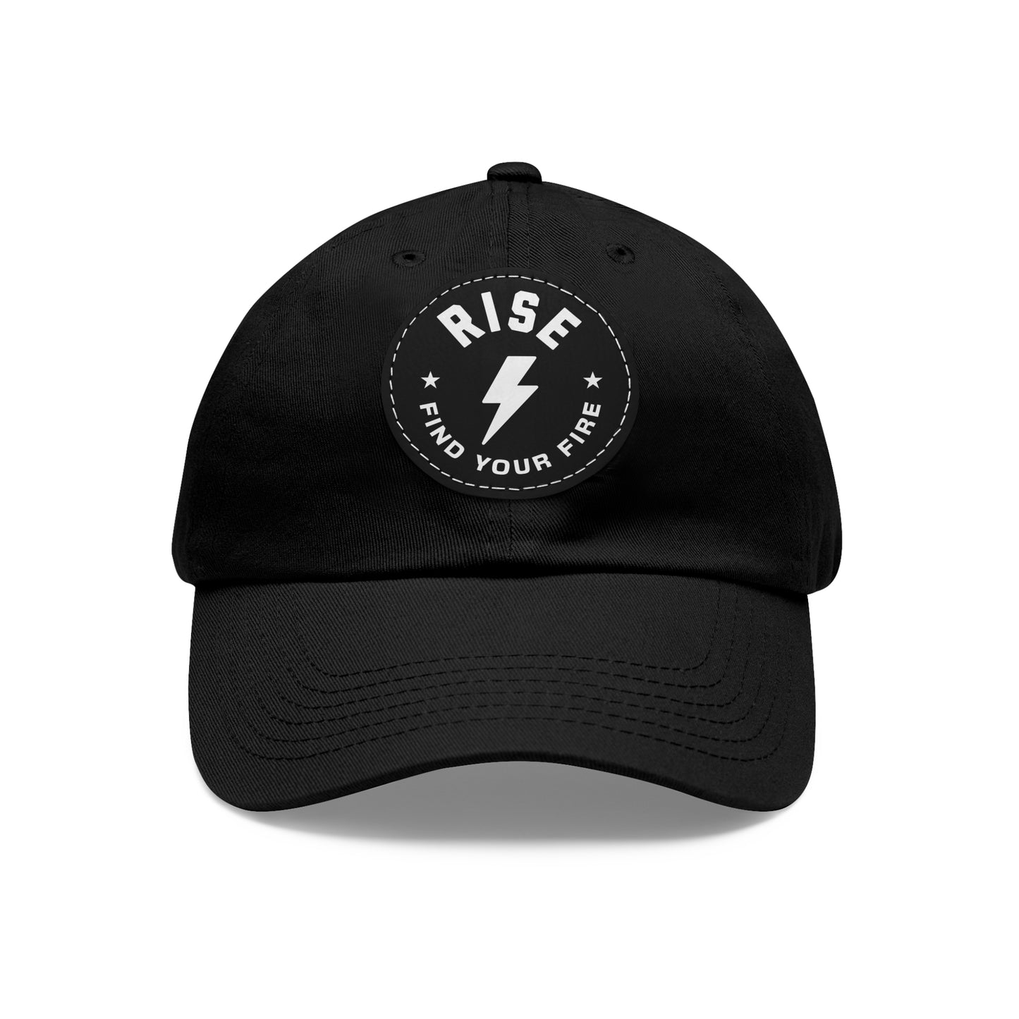 Motivational Dad Hat with Leather Patch, Custom Baseball Cap, Stylish Sun Hat