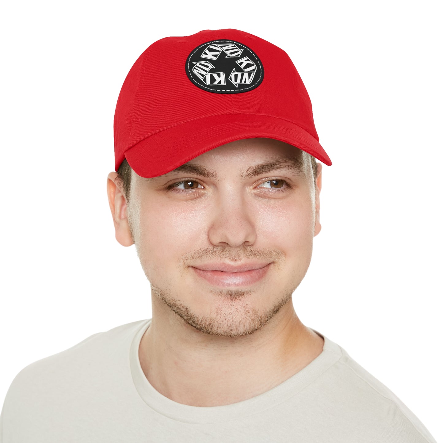 KIND Dad Hat with Leather Patch, Motivational Baseball Cap, Stylish Sun Hat