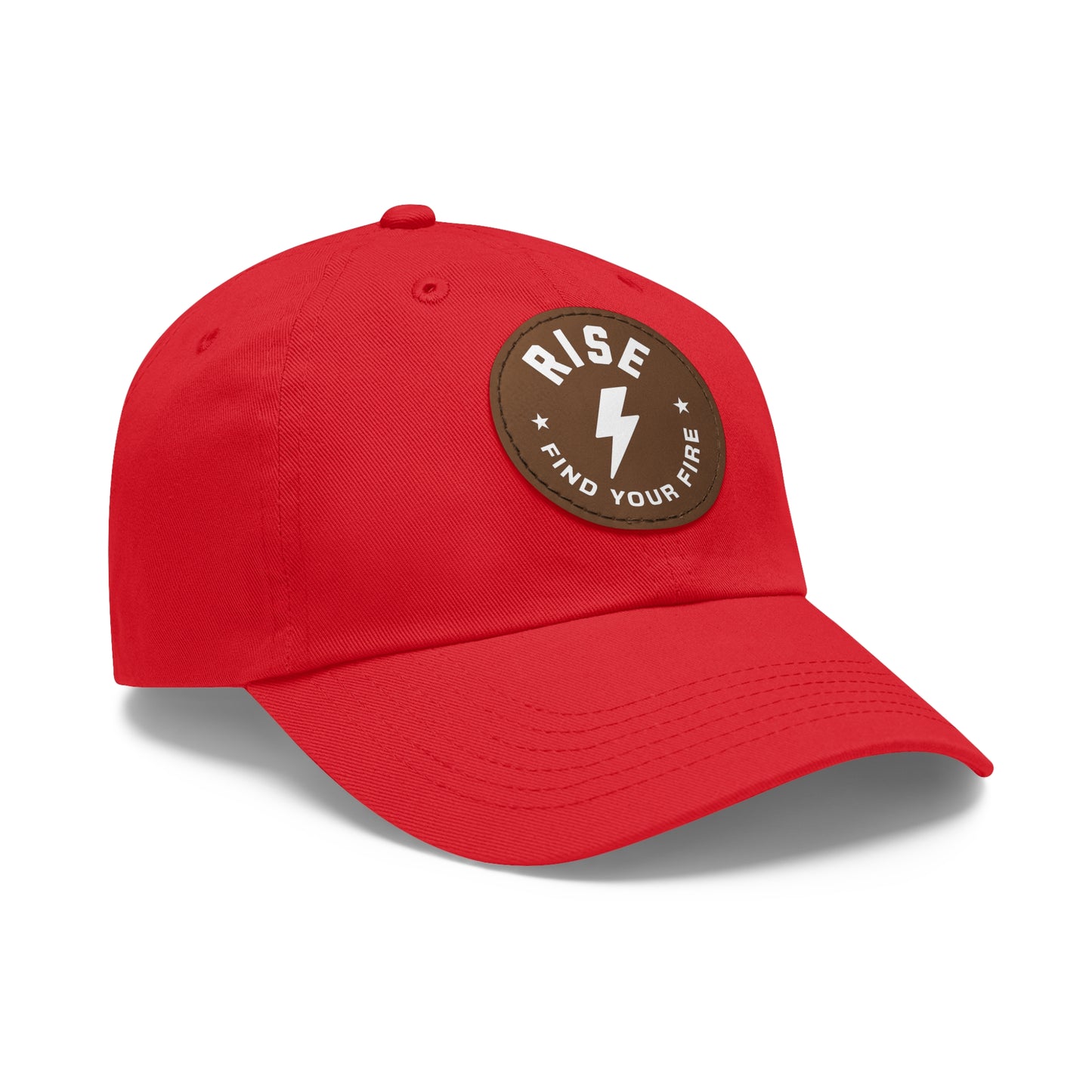 Motivational Dad Hat with Leather Patch, Custom Baseball Cap, Stylish Sun Hat