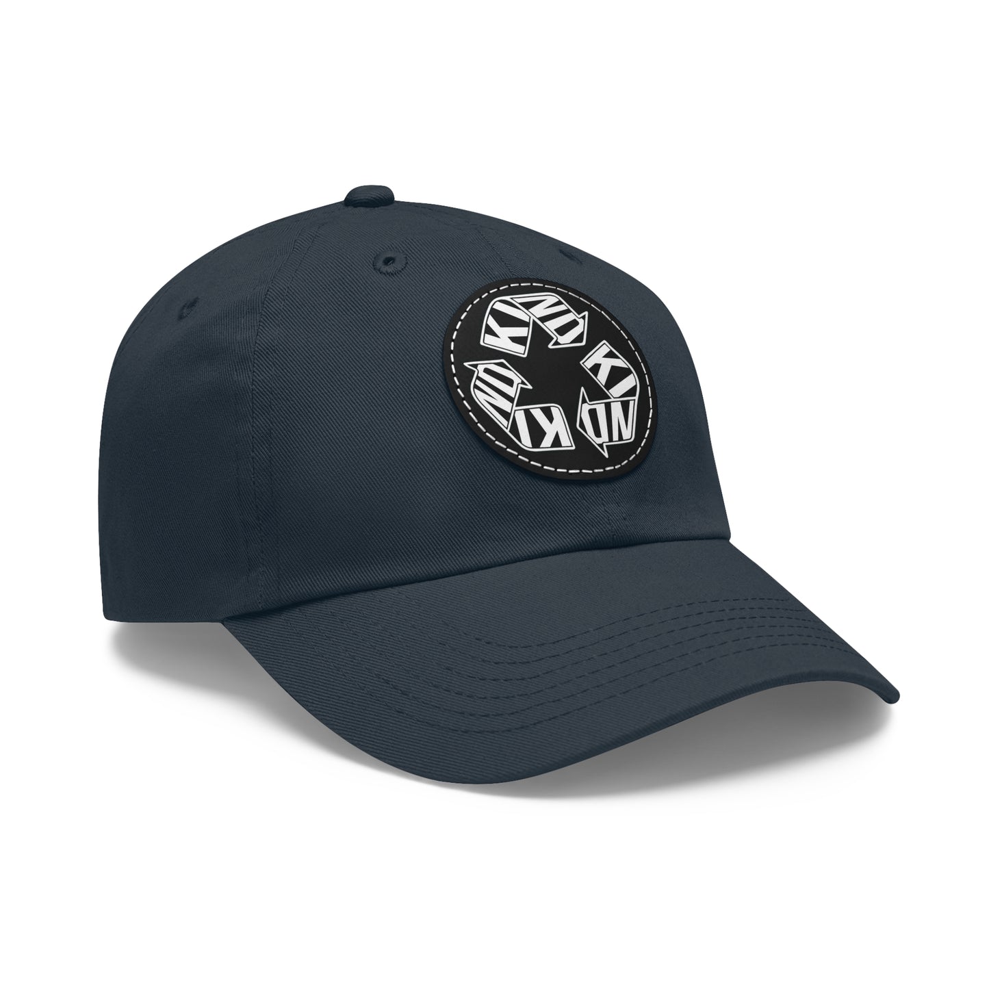 KIND Dad Hat with Leather Patch, Motivational Baseball Cap, Stylish Sun Hat