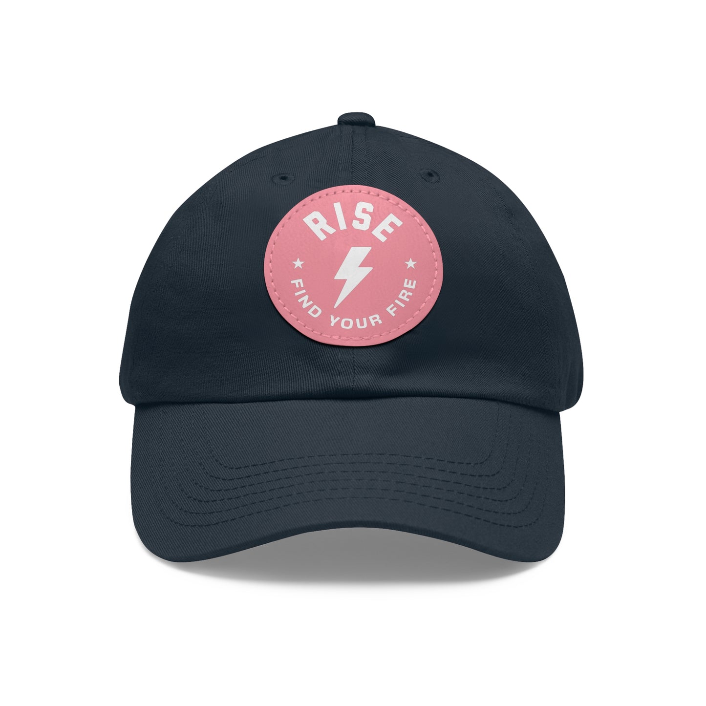 Motivational Dad Hat with Leather Patch, Custom Baseball Cap, Stylish Sun Hat