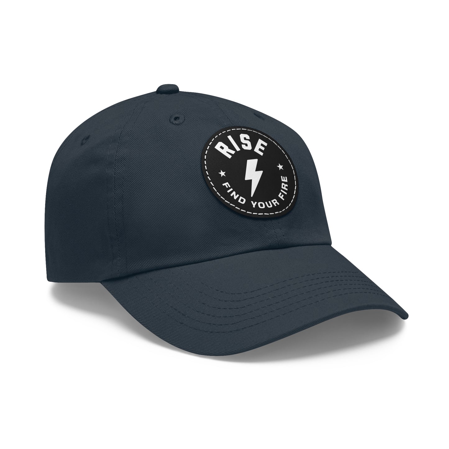 Motivational Dad Hat with Leather Patch, Custom Baseball Cap, Stylish Sun Hat