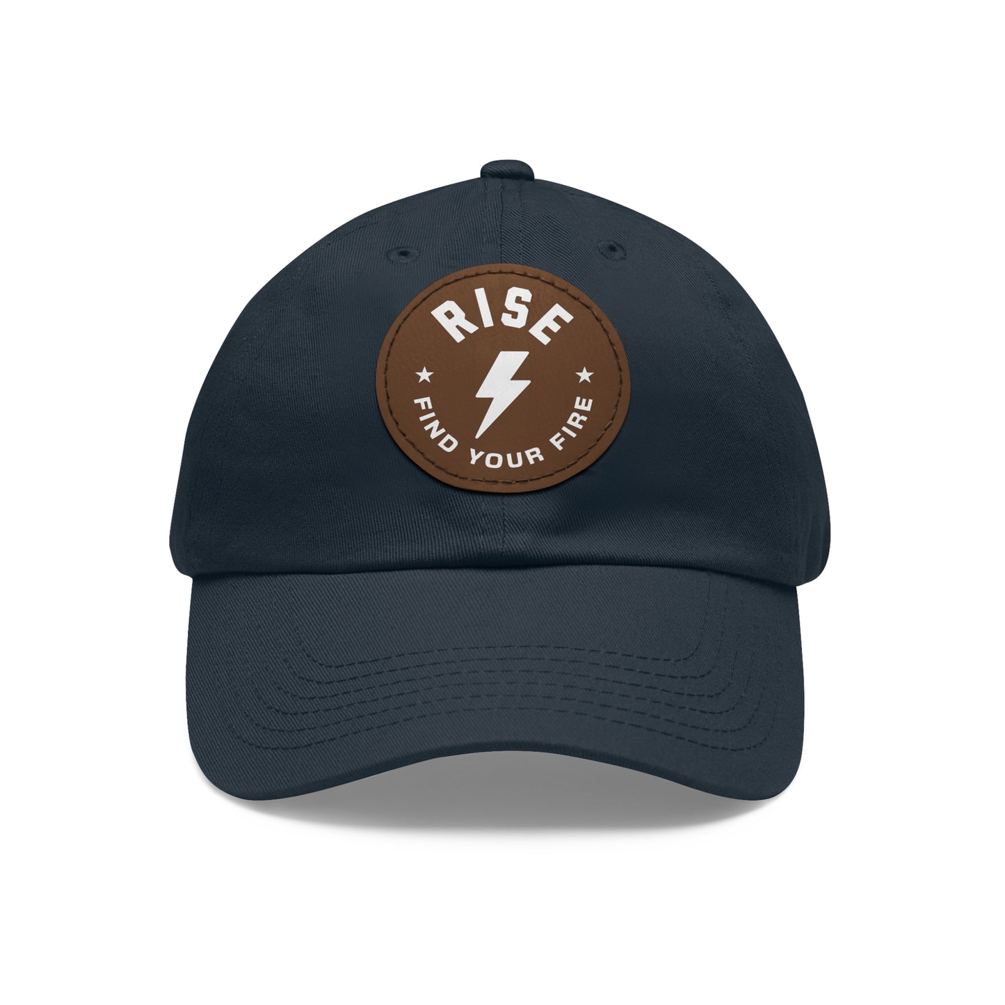 Motivational Dad Hat with Leather Patch, Custom Baseball Cap, Stylish Sun Hat