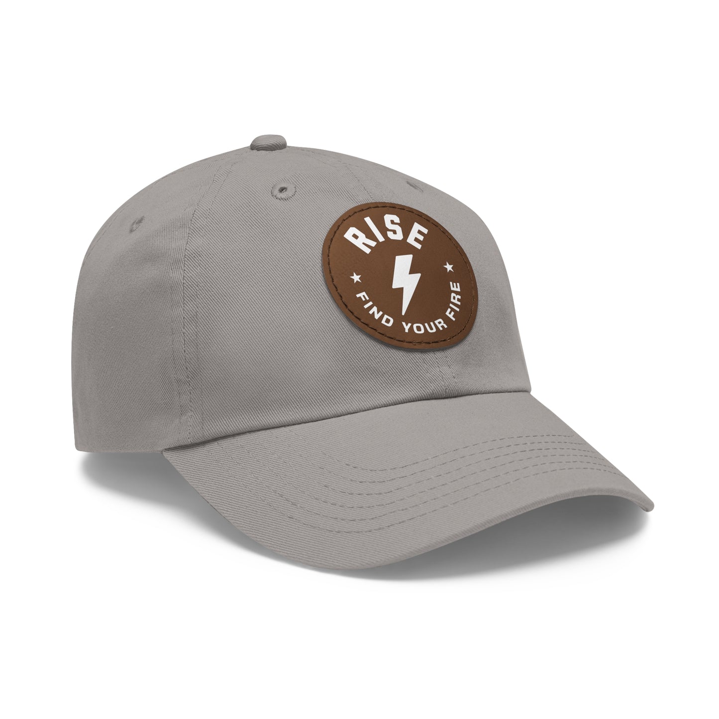 Motivational Dad Hat with Leather Patch, Custom Baseball Cap, Stylish Sun Hat