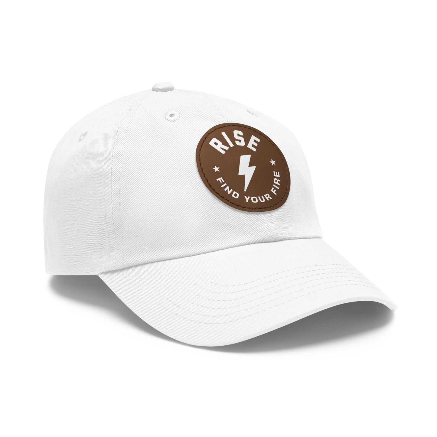 Motivational Dad Hat with Leather Patch, Custom Baseball Cap, Stylish Sun Hat