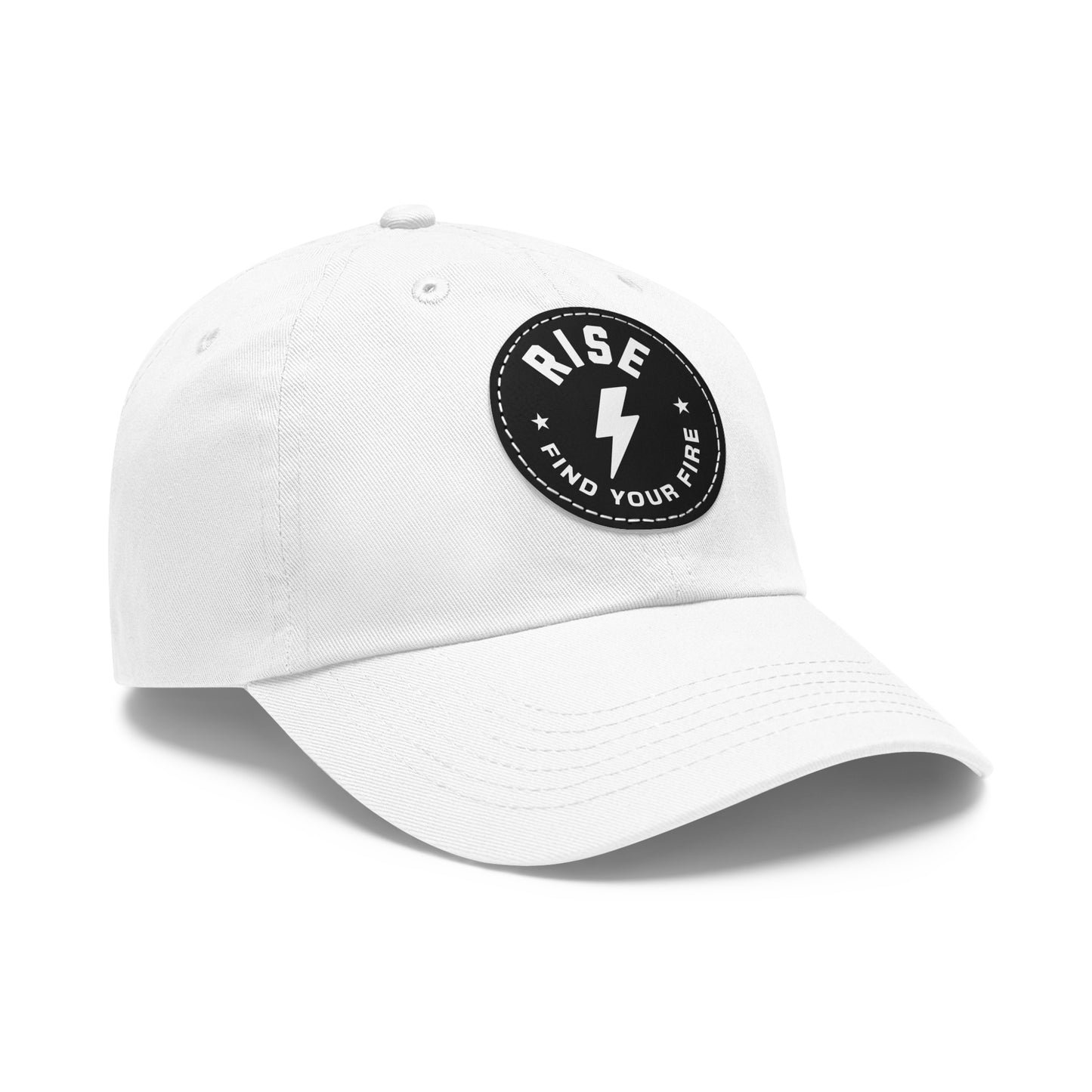 Motivational Dad Hat with Leather Patch, Custom Baseball Cap, Stylish Sun Hat