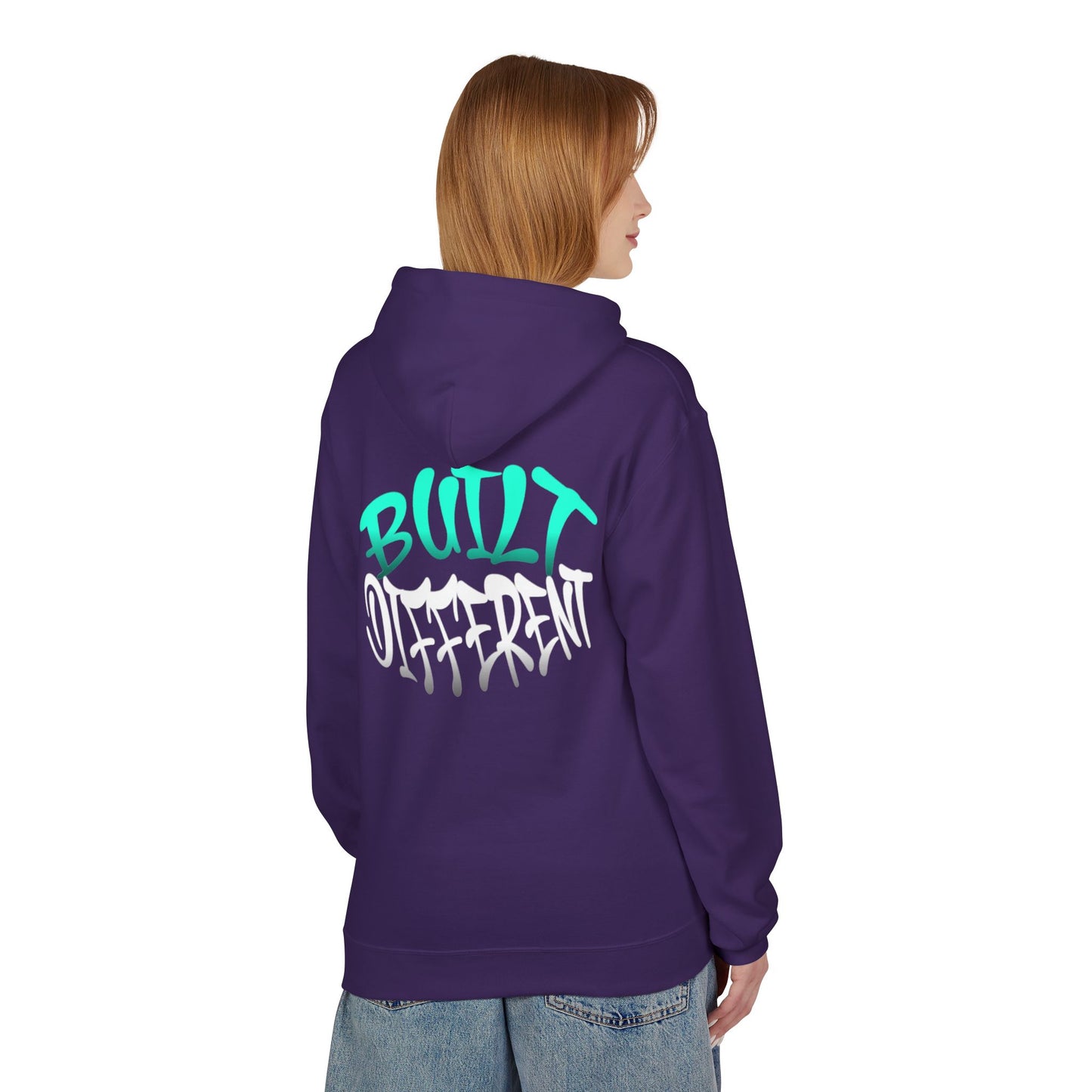 Built Different Hoodie - Unisex Midweight Softstyle Fleece Hoodie, Casual Wear, Gift for Him, Gift for Her, Streetwear, Everyday Comfort
