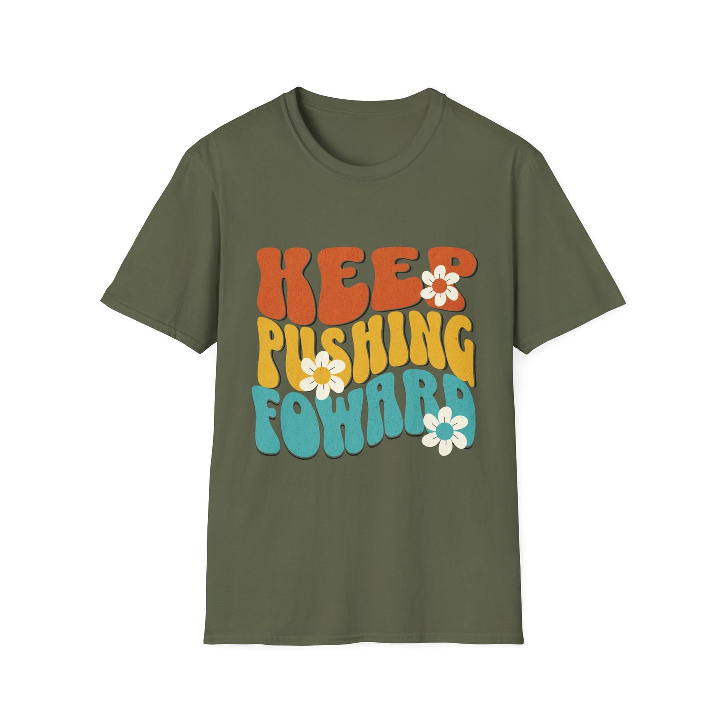 Keep Pushing Forward T-Shirt, Motivational Tee, Unisex Graphic Shirt, Inspirational Gift, Casual Wear, Summer Fashion