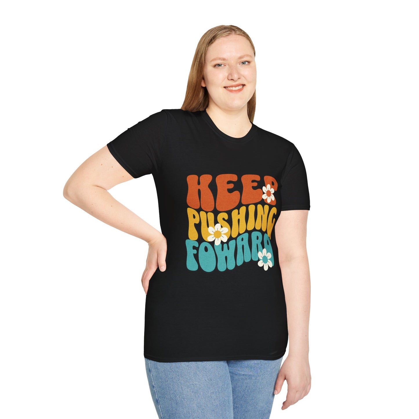 Keep Pushing Forward T-Shirt, Motivational Tee, Unisex Graphic Shirt, Inspirational Gift, Casual Wear, Summer Fashion