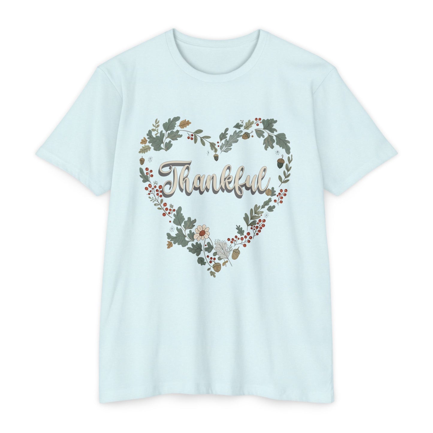 Thankful Floral Heart T-Shirt, Cute Gift for Mom, Mother's Day Tee, Cozy Casual Wear, Heartfelt Gift, woman Vintage Style Shirt