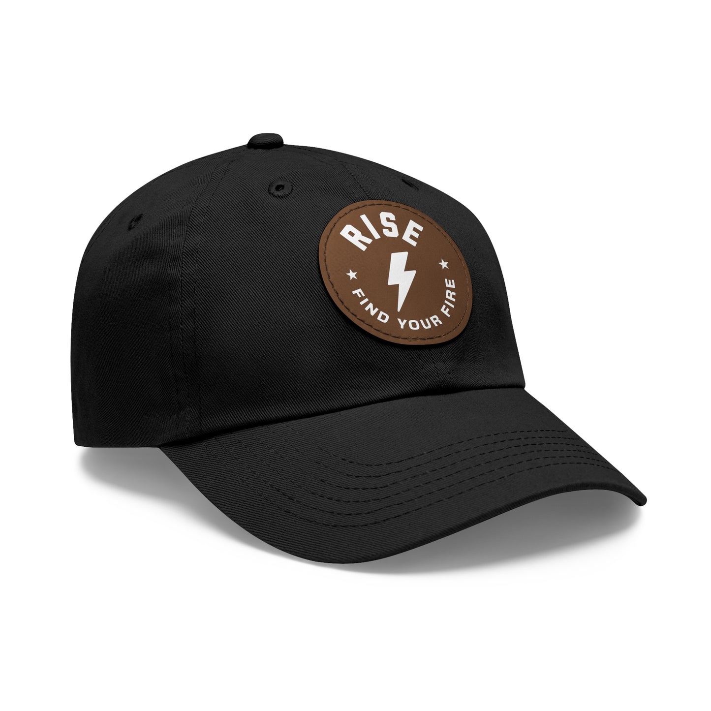 Motivational Dad Hat with Leather Patch, Custom Baseball Cap, Stylish Sun Hat