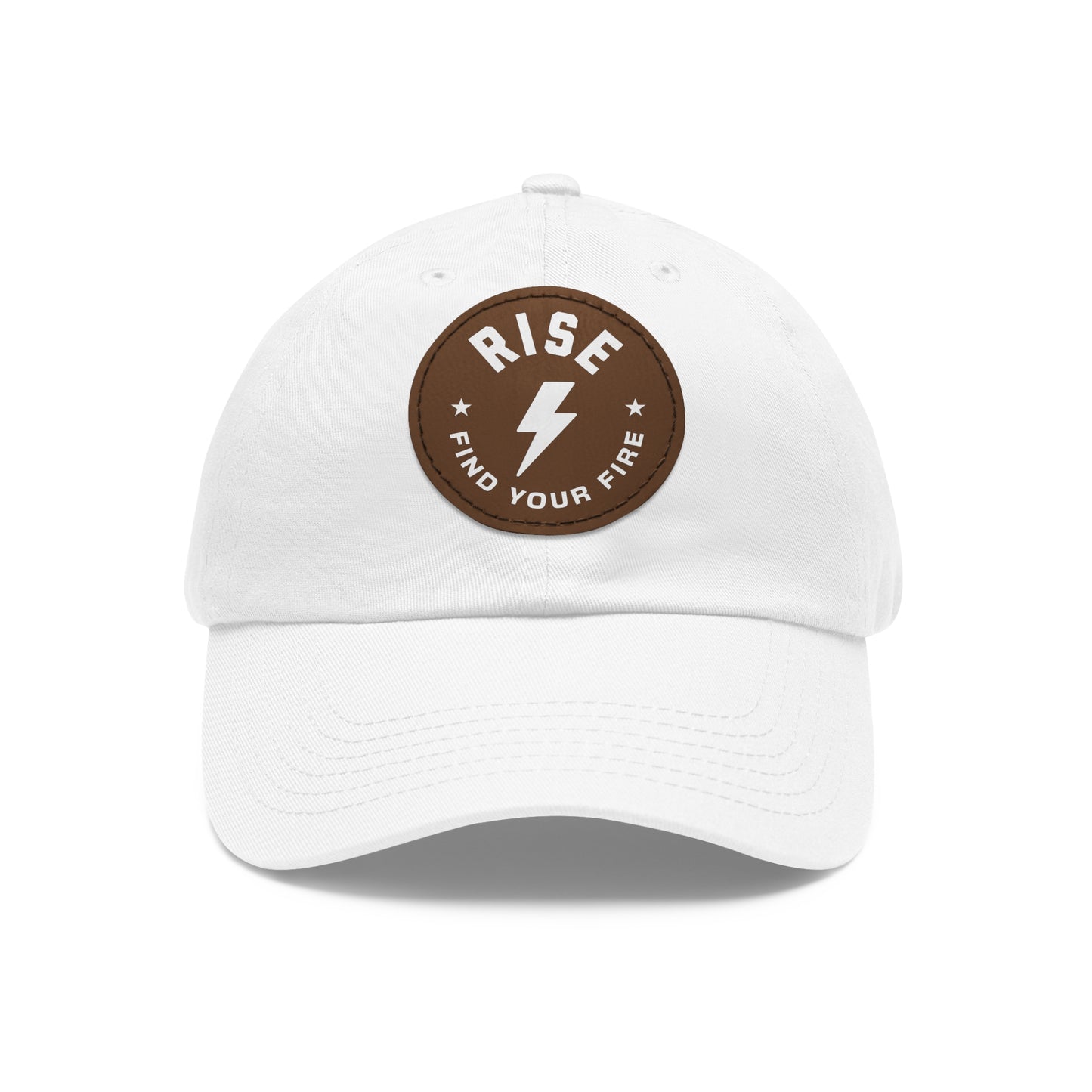 Motivational Dad Hat with Leather Patch, Custom Baseball Cap, Stylish Sun Hat