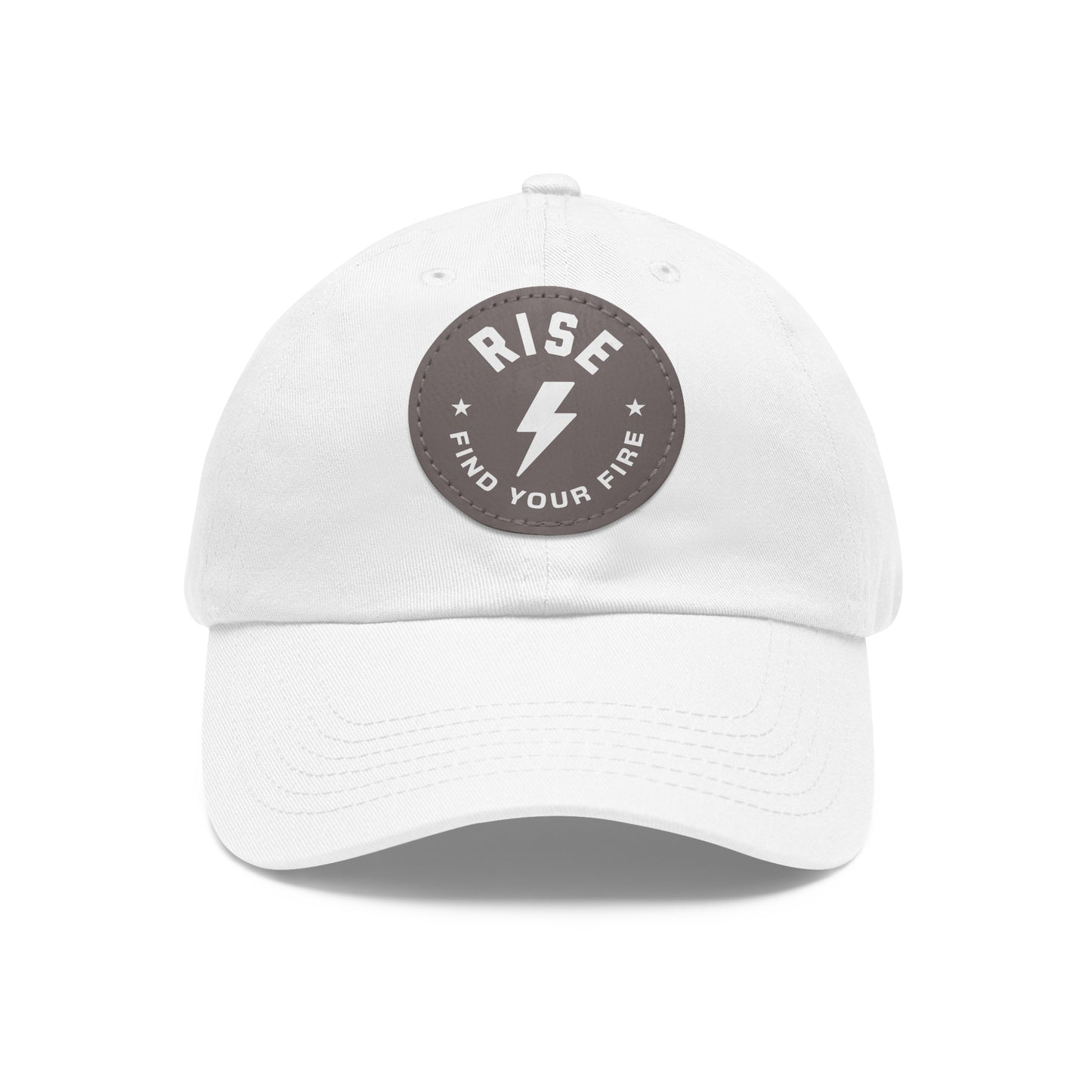 Motivational Dad Hat with Leather Patch, Custom Baseball Cap, Stylish Sun Hat