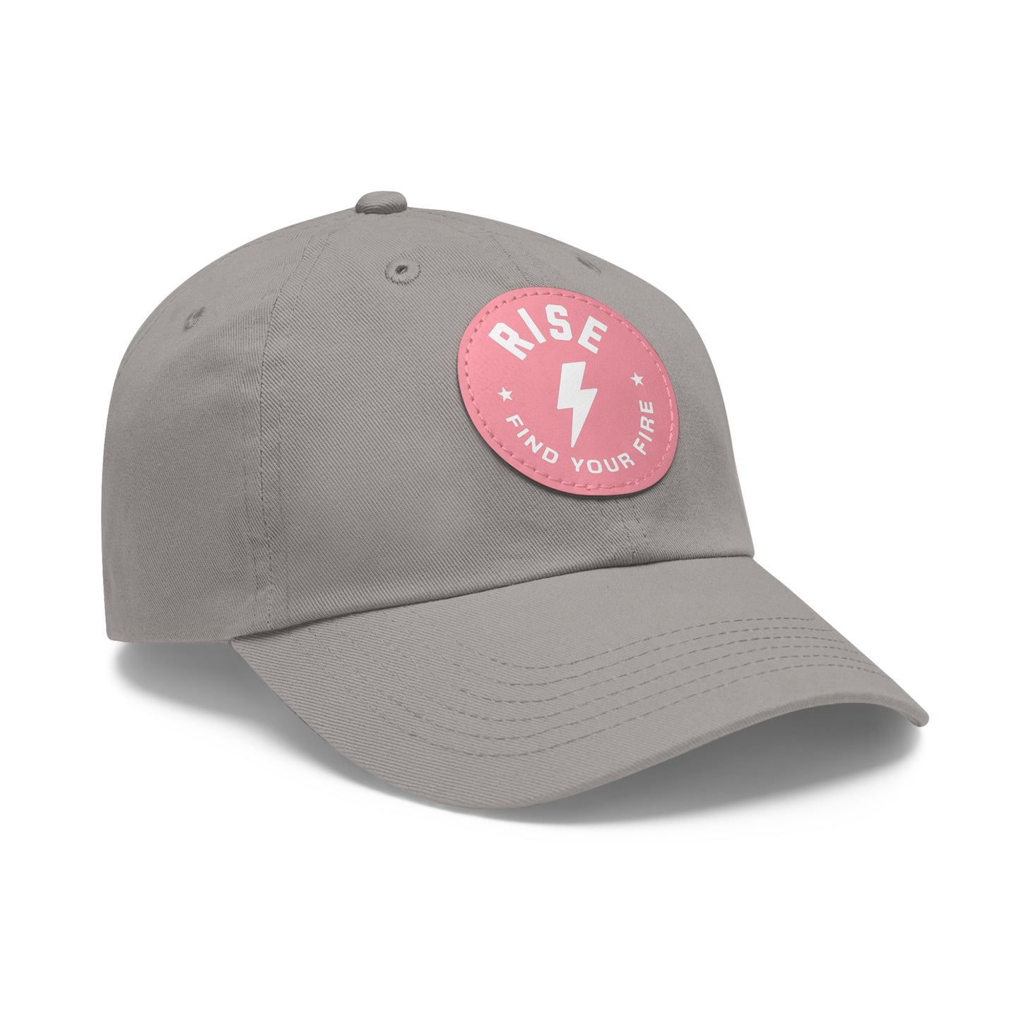 Motivational Dad Hat with Leather Patch, Custom Baseball Cap, Stylish Sun Hat