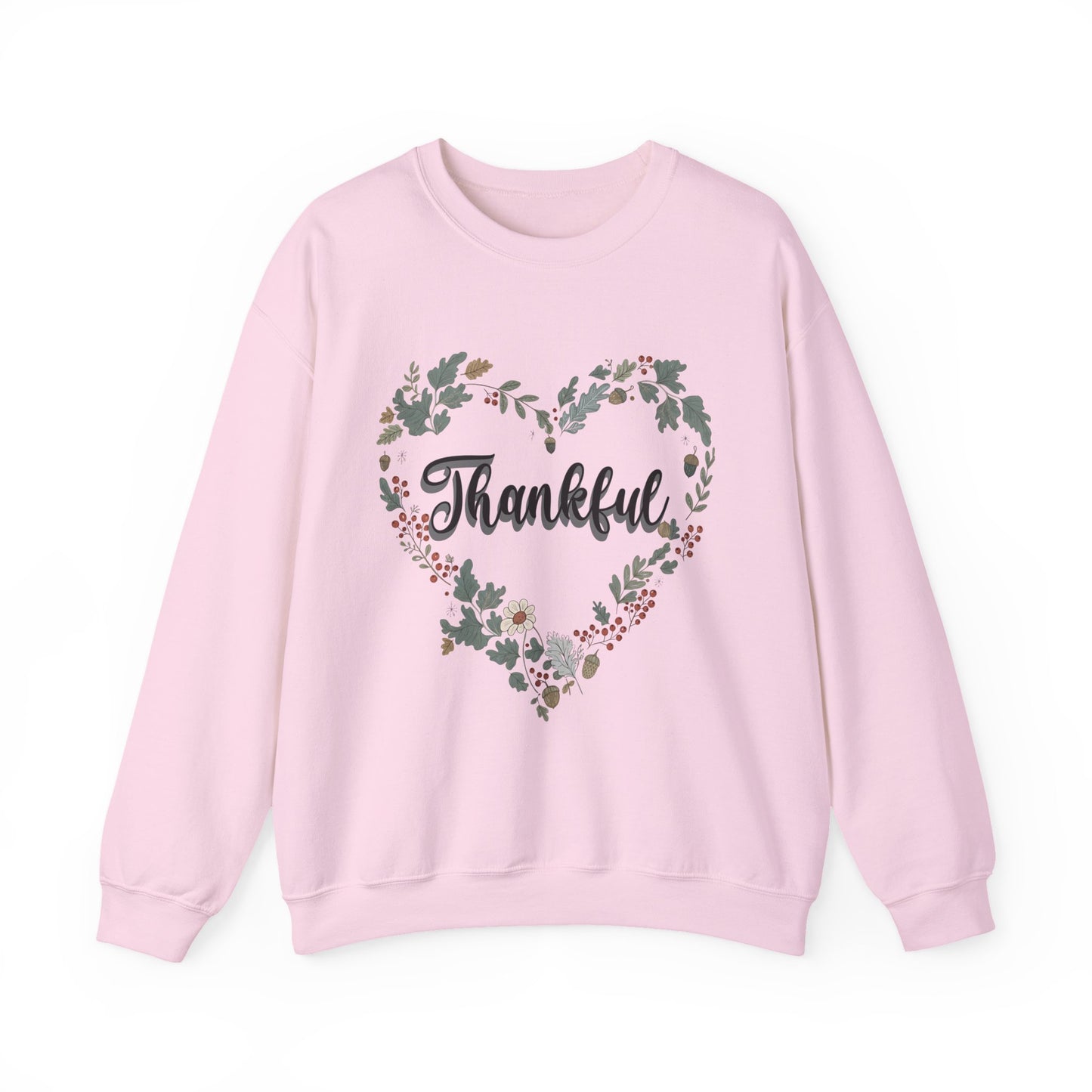 Thankful Heart Crewneck Sweatshirt, Cozy Sweatshirt, Fall Fashion, Thanksgiving Gift, Unisex Pullover, Floral Design