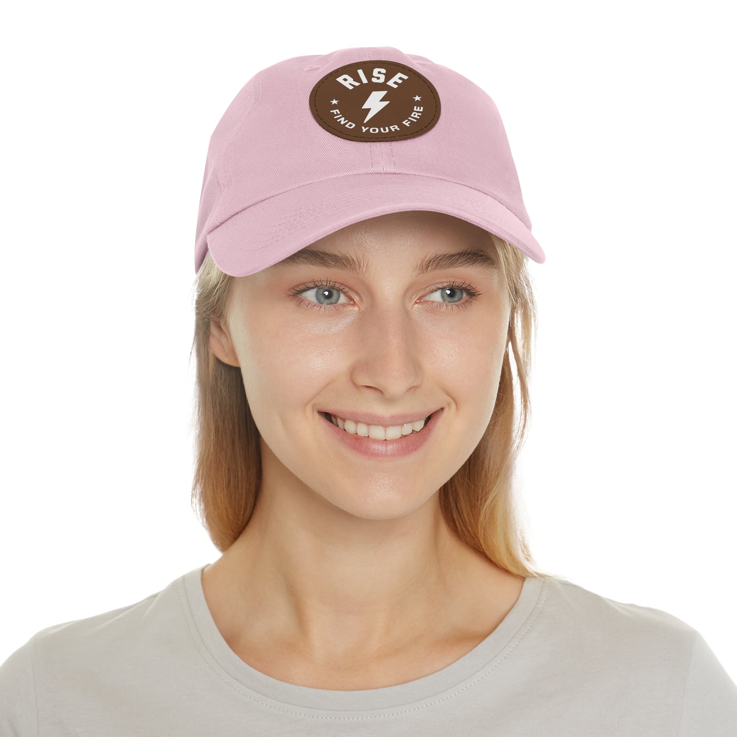 Motivational Dad Hat with Leather Patch, Custom Baseball Cap, Stylish Sun Hat