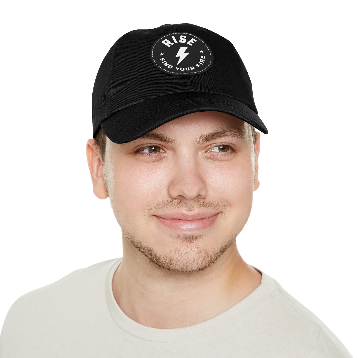 Motivational Dad Hat with Leather Patch, Custom Baseball Cap, Stylish Sun Hat