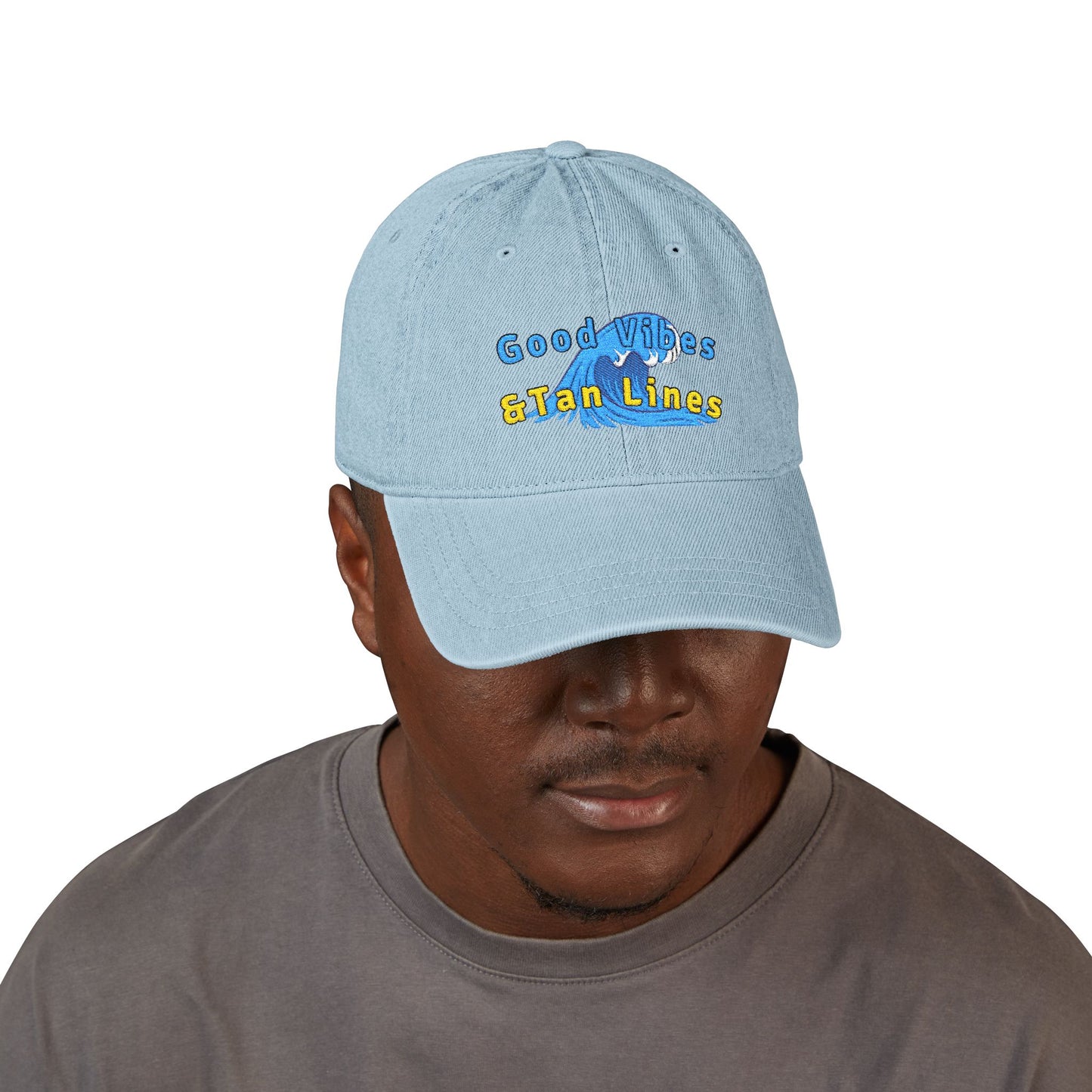 Good Vibe & Tan lines Denim Hat (Embroidery)