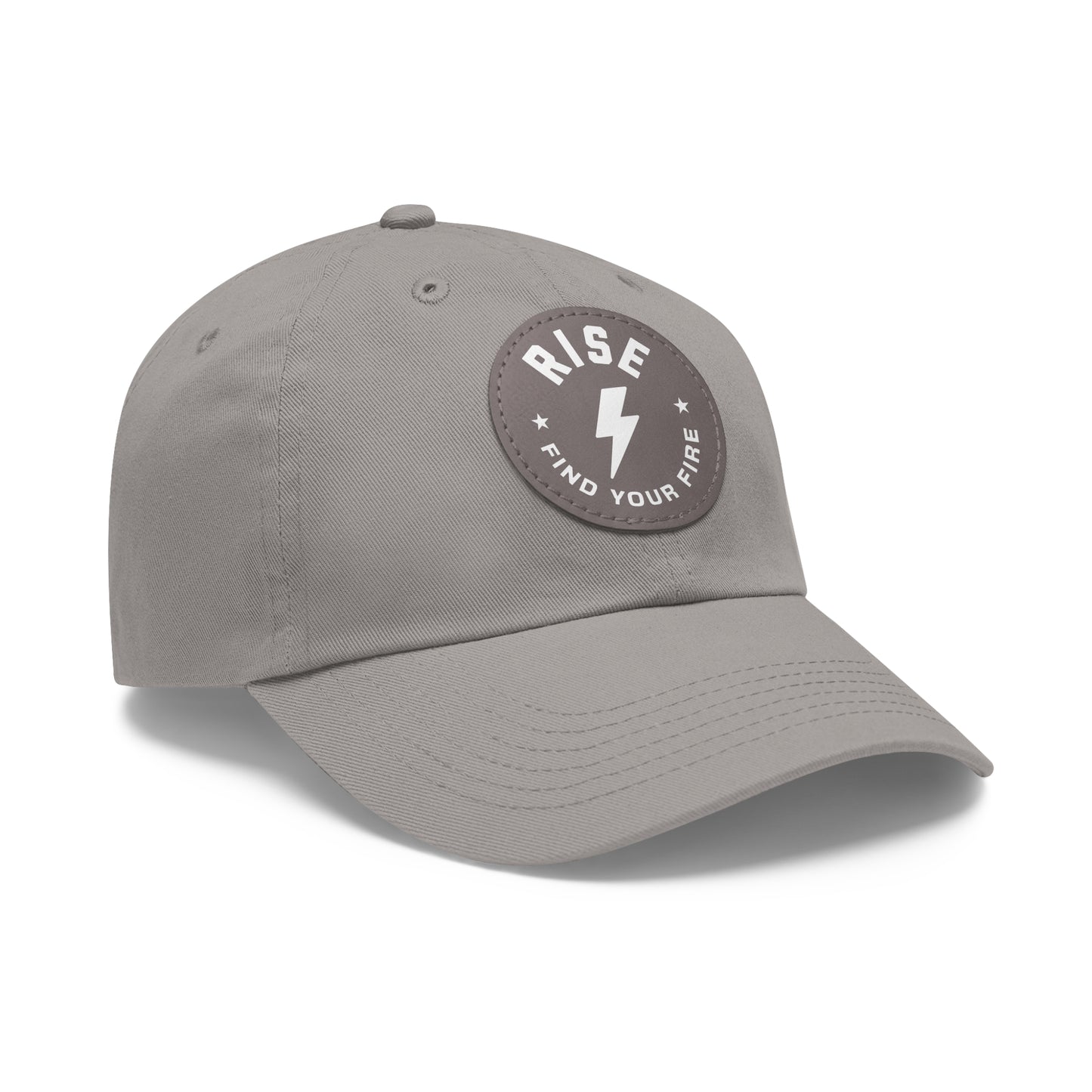 Motivational Dad Hat with Leather Patch, Custom Baseball Cap, Stylish Sun Hat