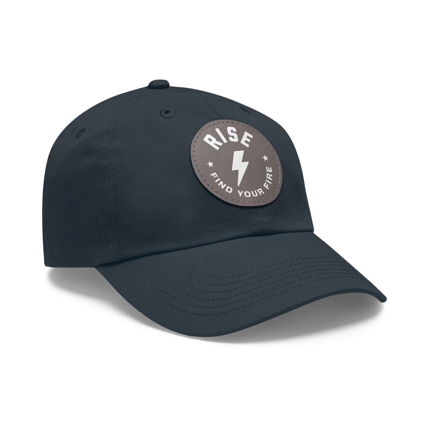 Motivational Dad Hat with Leather Patch, Custom Baseball Cap, Stylish Sun Hat