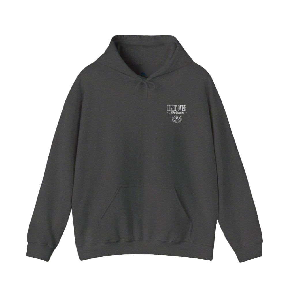 Stylish Unisex Light Over Darkness Hoodie - Comfort & Versatility for Every Season