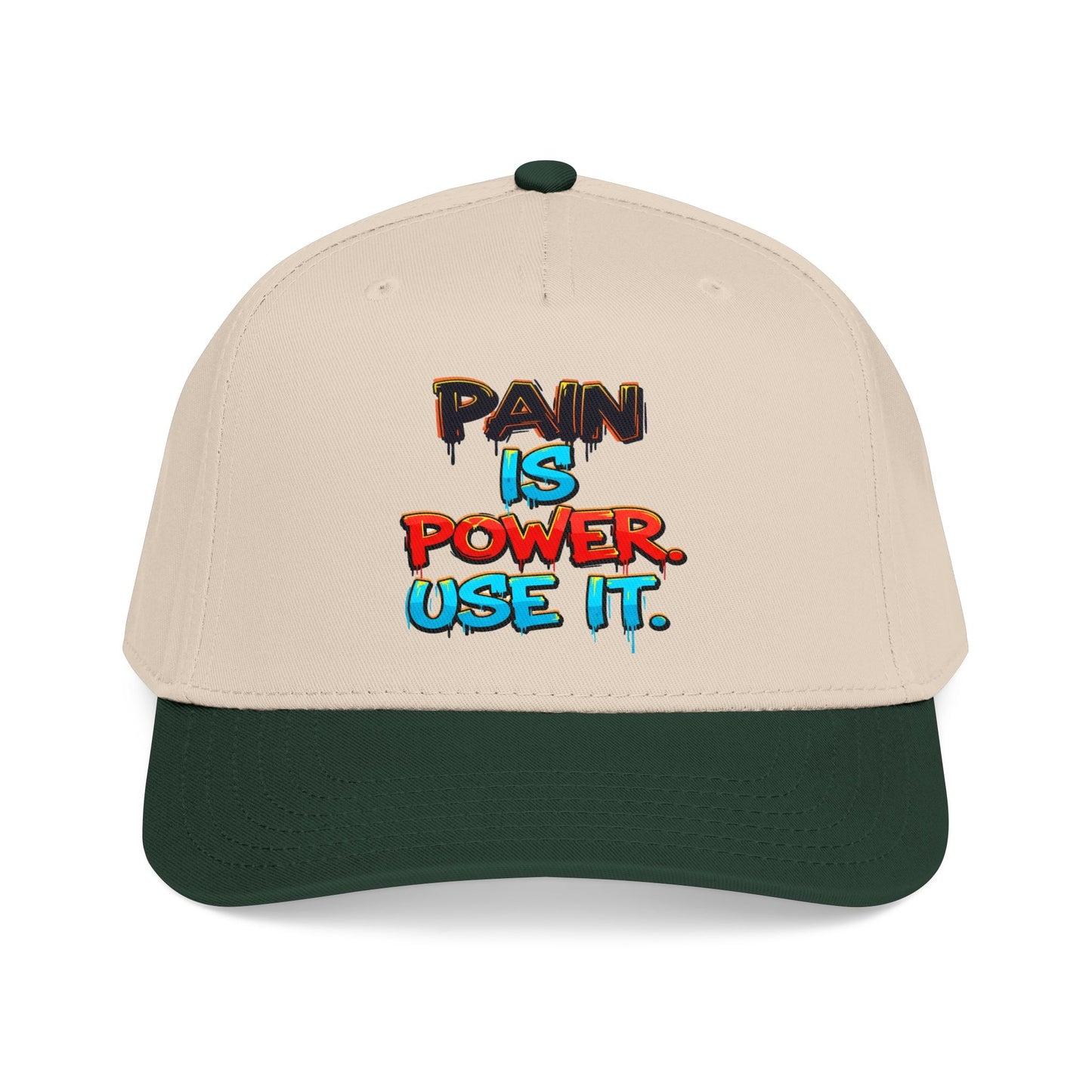 Baseball Cap — "Pain Is Power. Use It." Motivational Streetwear Hat
