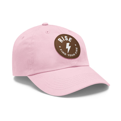 Motivational Dad Hat with Leather Patch, Custom Baseball Cap, Stylish Sun Hat
