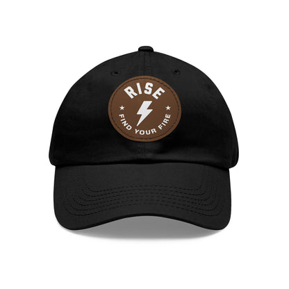Motivational Dad Hat with Leather Patch, Custom Baseball Cap, Stylish Sun Hat
