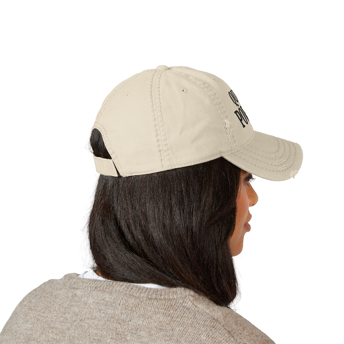 Quiet Power Dad Hat | Distressed Embroidered Baseball Cap